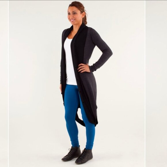 Lululemon Intuition Convertible Sweater Wrap Cardigan Vest Long Cropped Knit 10 - Picture 11 of 16